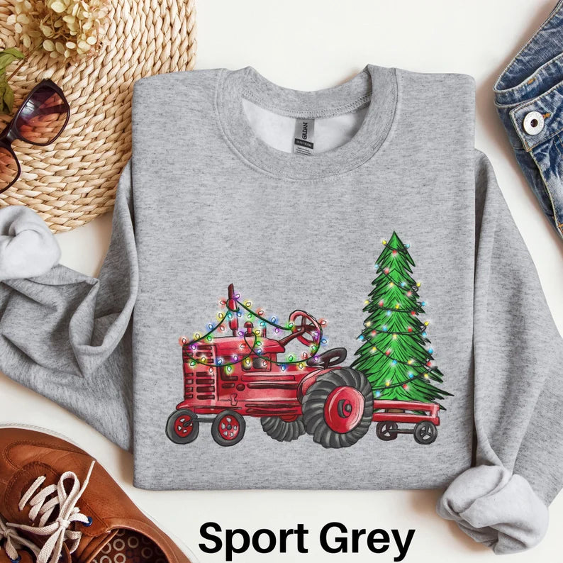 Tractor Christmas Sweatshirt