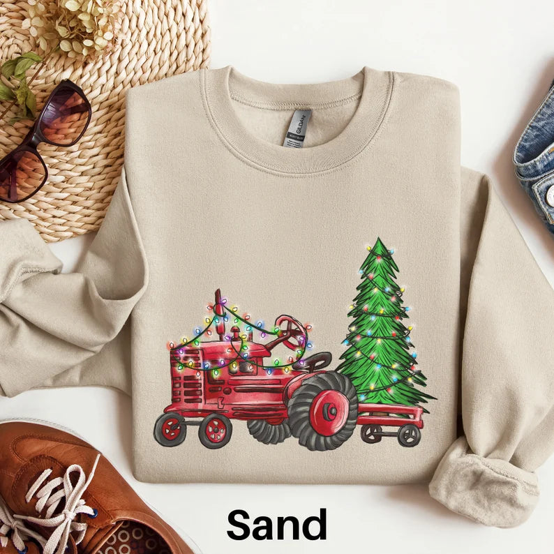 Tractor Christmas Sweatshirt
