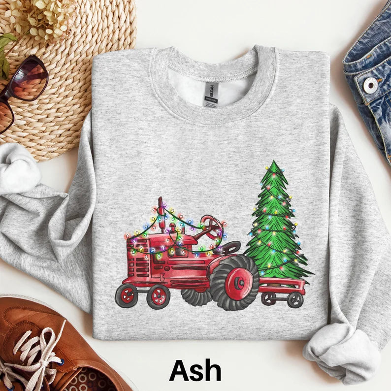 Tractor Christmas Sweatshirt