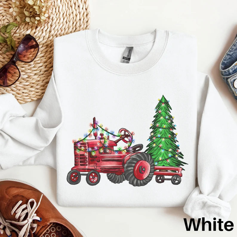 Tractor Christmas Sweatshirt
