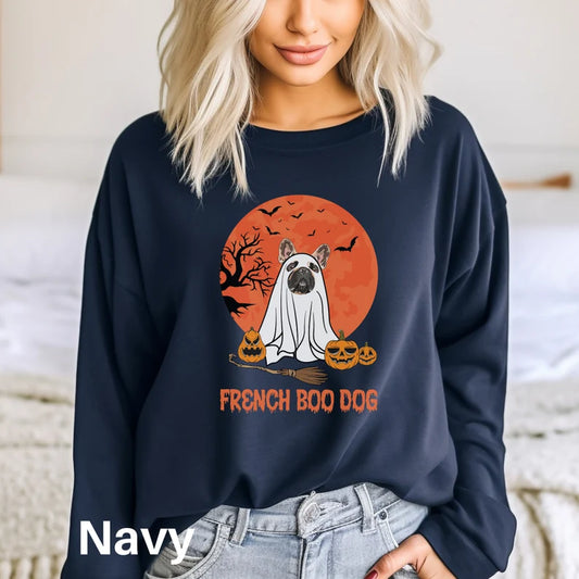 Customize French Bulldog Sweatshirt, Frenchie Halloween Sweater