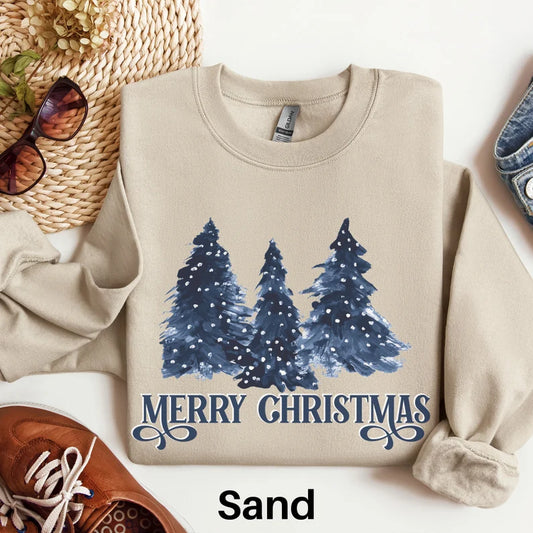 Customize Blue Christmas Sweatshirt