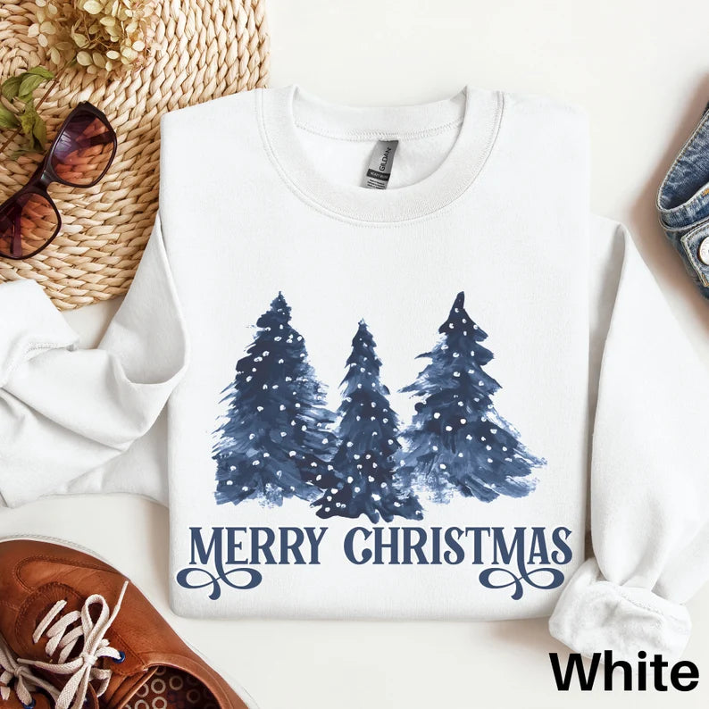 Customize Blue Christmas Sweatshirt