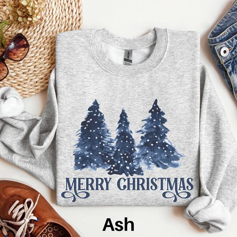 Customize Blue Christmas Sweatshirt